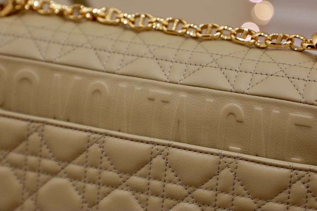 Alternative view of Dior Large Caro Light Beige Calfskin Flap Handbag