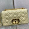 Dior Medium Caro Light Yellow Calfskin Crossbody Bag