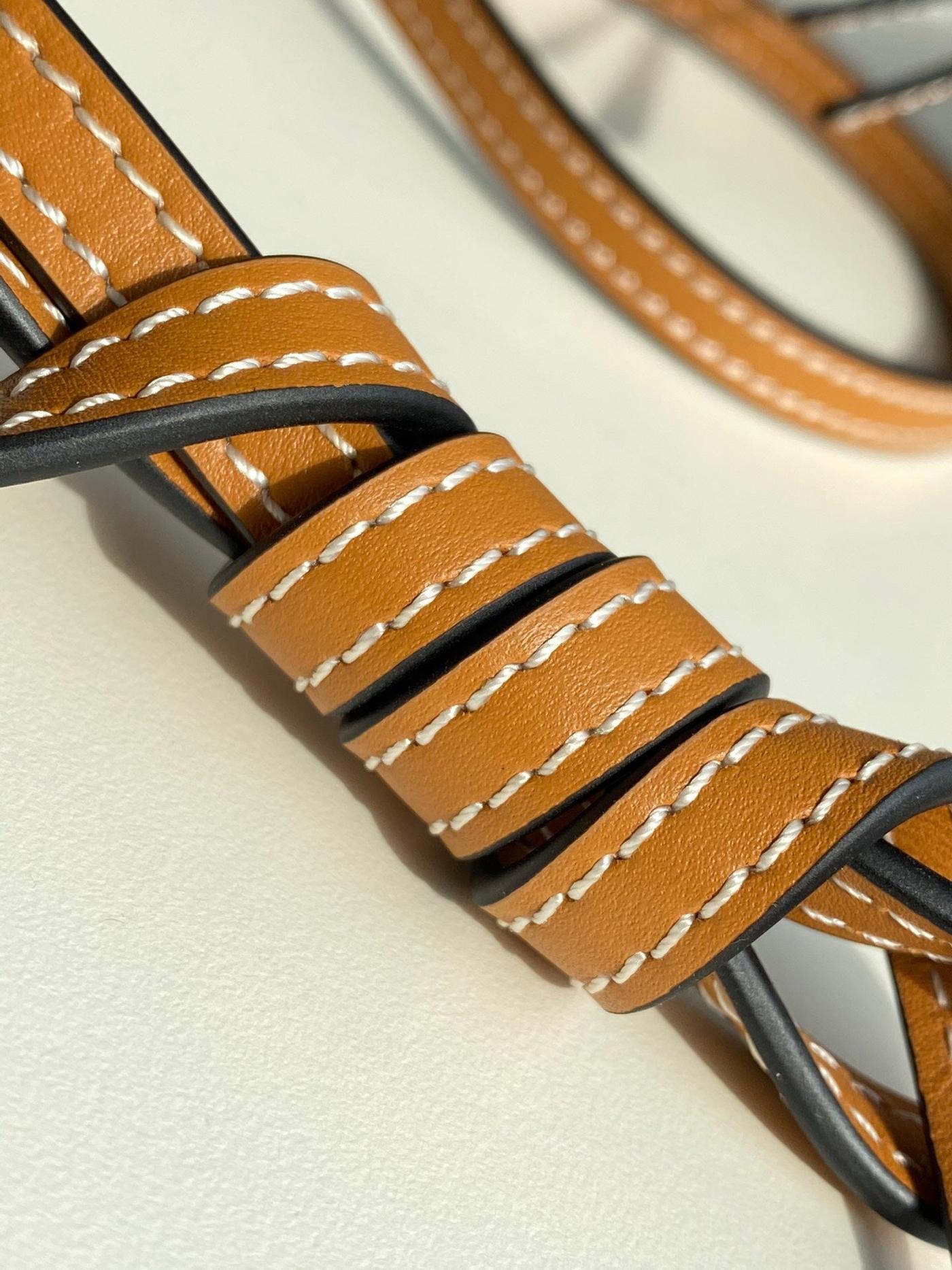 mini puzzle 18cm orange calfskin gold hardware - Image 5