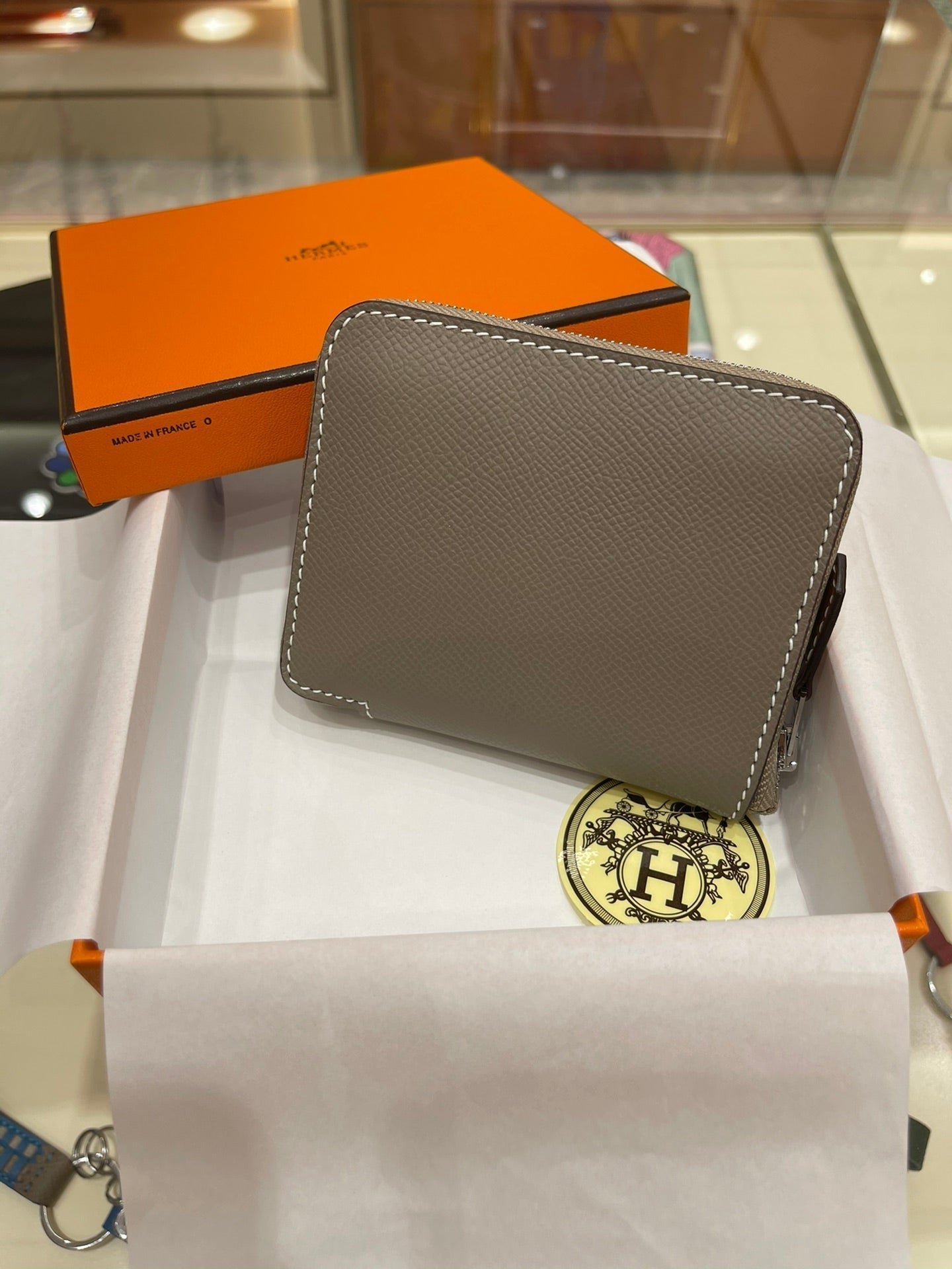 Alternative view of HERMES Compact Wallet 11.5 Brown Epsom
