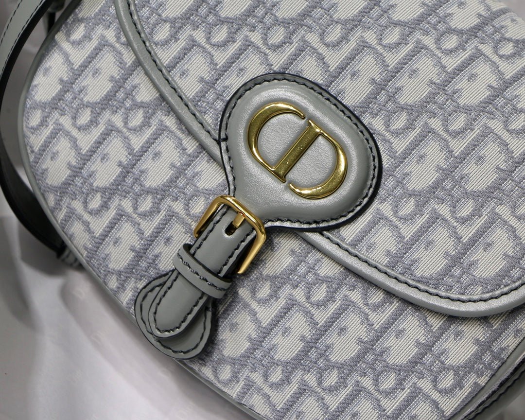 Dior Medium Bobby 22cm Grey Oblique Canvas Bag - Image 7