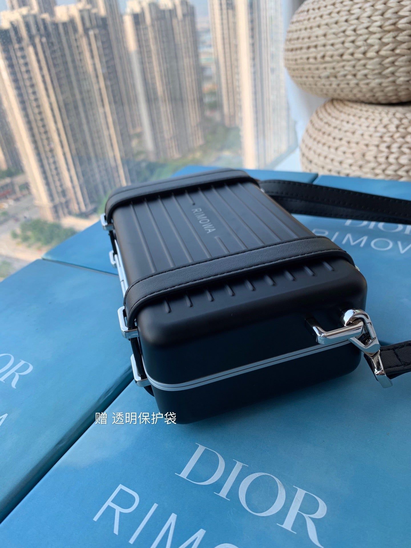 Alternative view of Dior Rimowa 20 Black Aluminum Case Bag