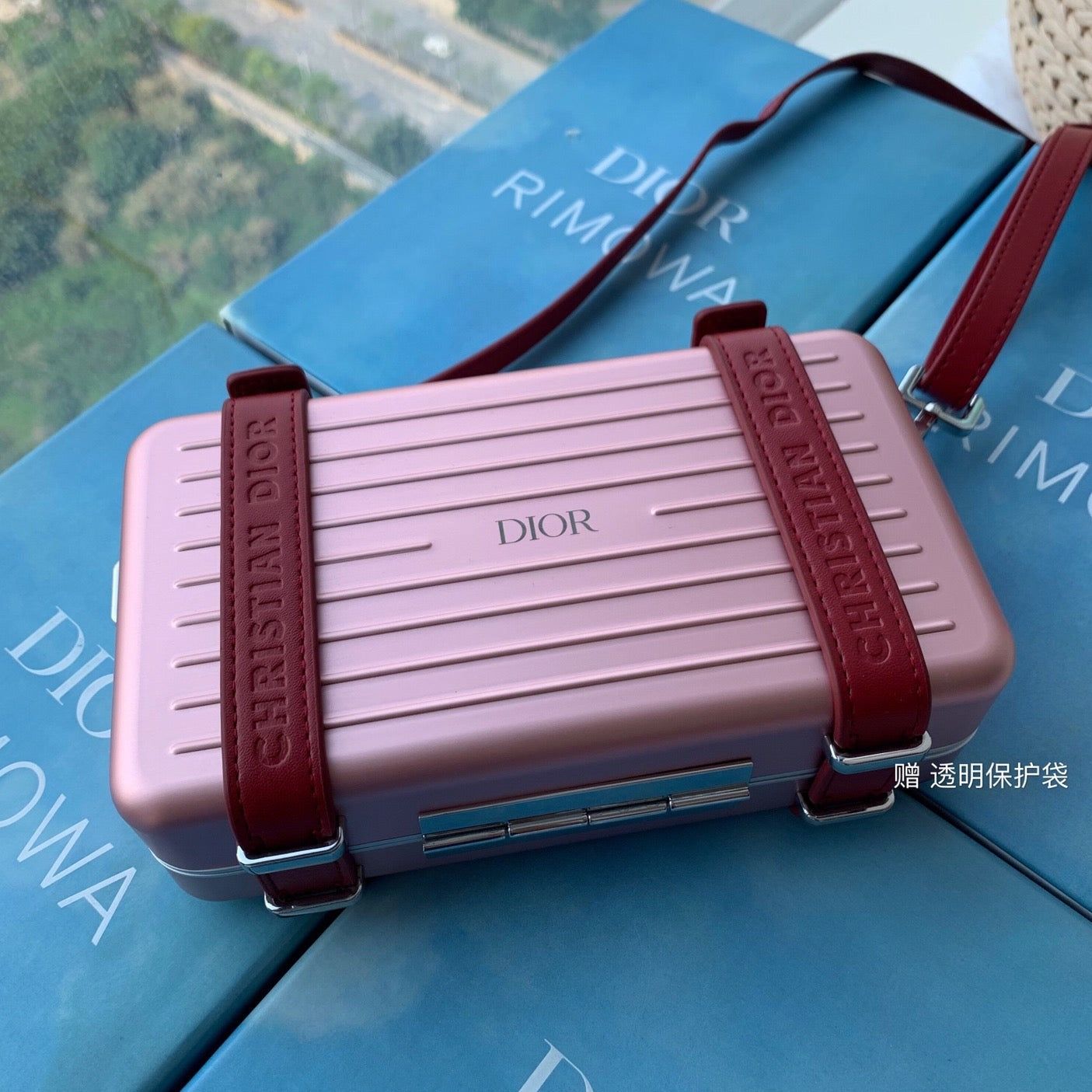 Dior Rimowa 20 Light Pink Aluminum Case Bag