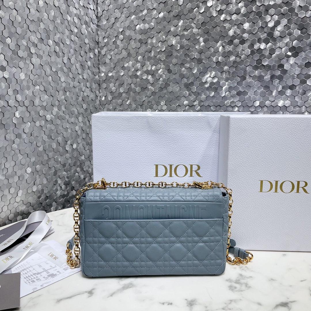 Alternative view of Dior Medium Caro Gray Supple Calfskin Shoulder Bag