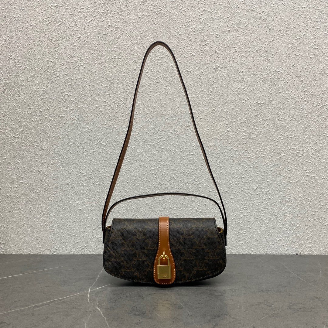 Celine Tabou Clutch on Strap Canvas Calfskin