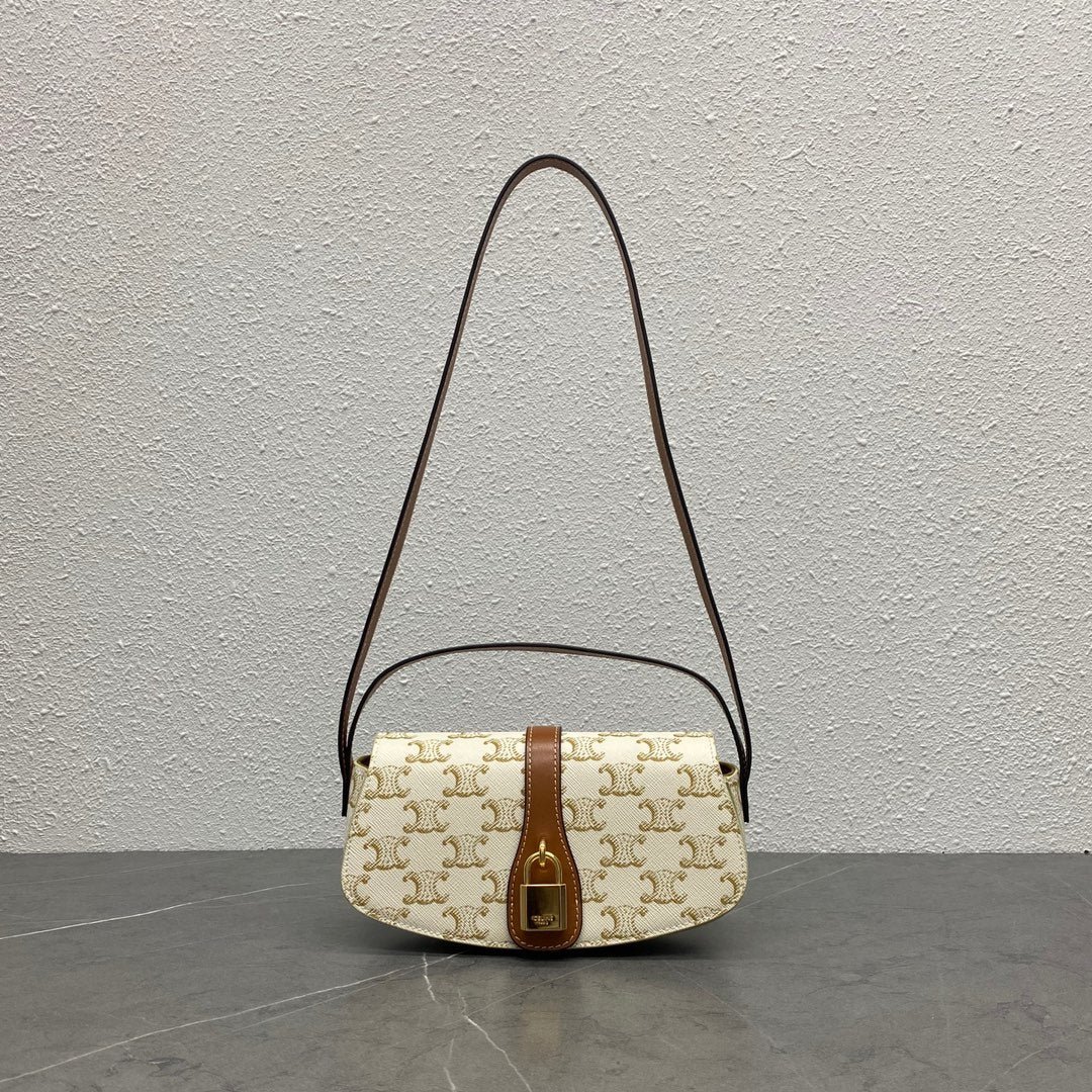 Celine Tabou Clutch on Strap Canvas Calfskin