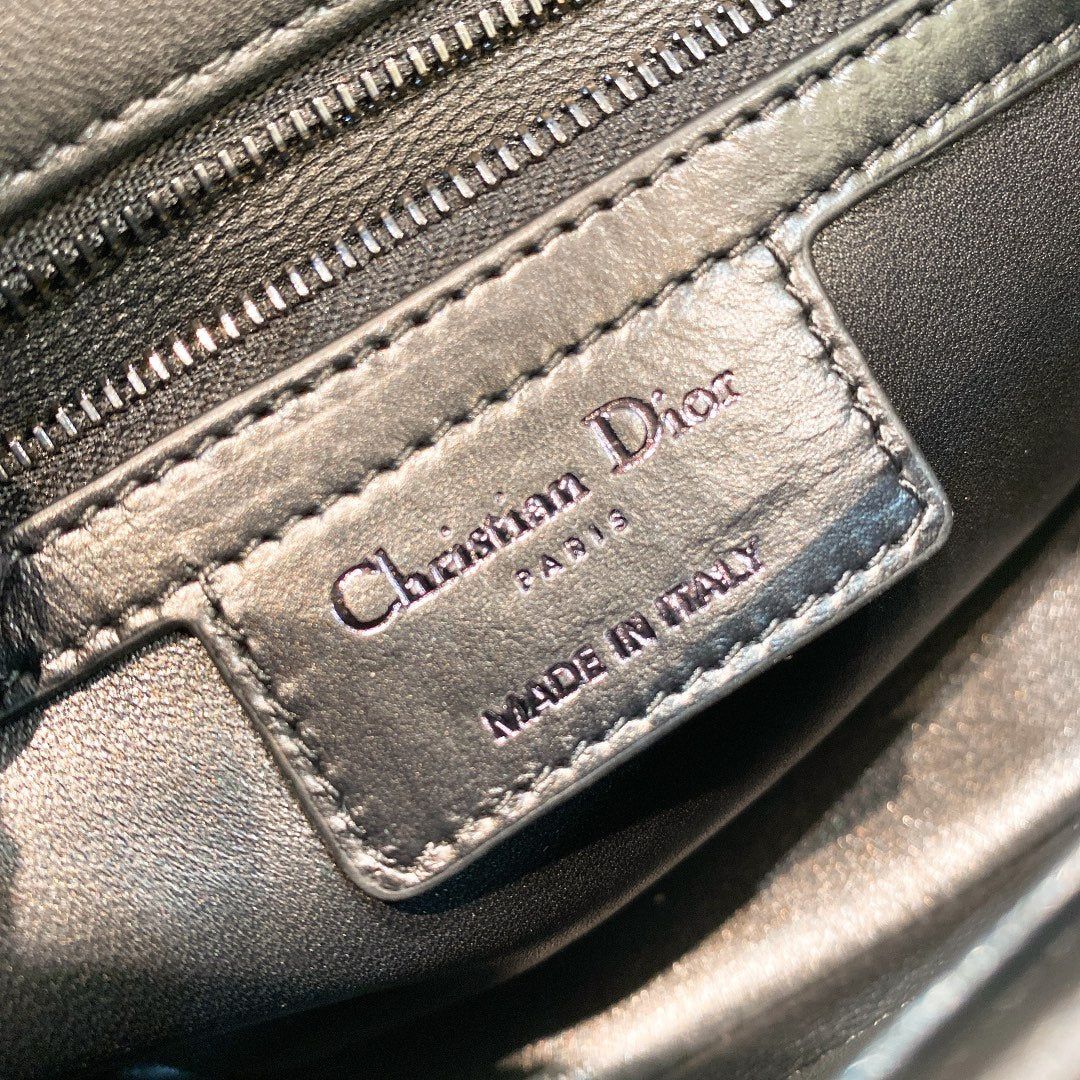 Dior Small Caro Black Macrocannage Calfskin Bag - Image 4