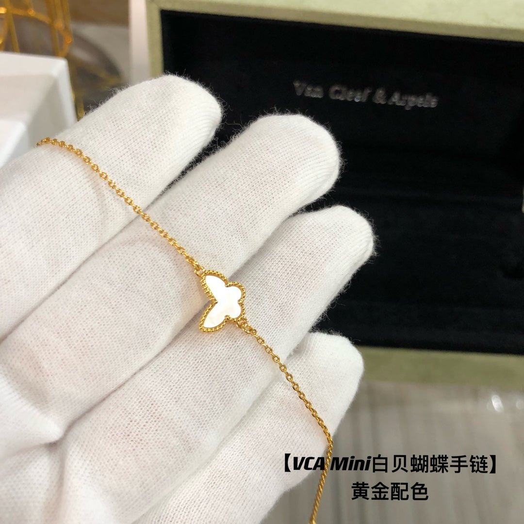 Alternative view of VCA Butterfly Gold White MOP Bracelet