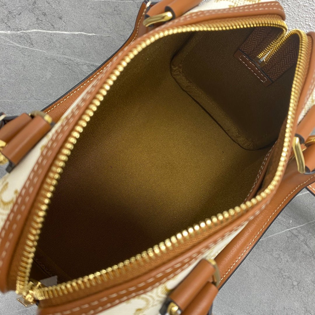 Alternative view of Celine Small Boston Triomphe Canvas Calfskin