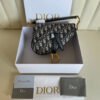Dior Saddle 19 Blue Vintage Oblique Logo Canvas Bag
