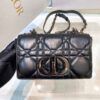 Dior Small Caro Black Macrocannage Calfskin Bag