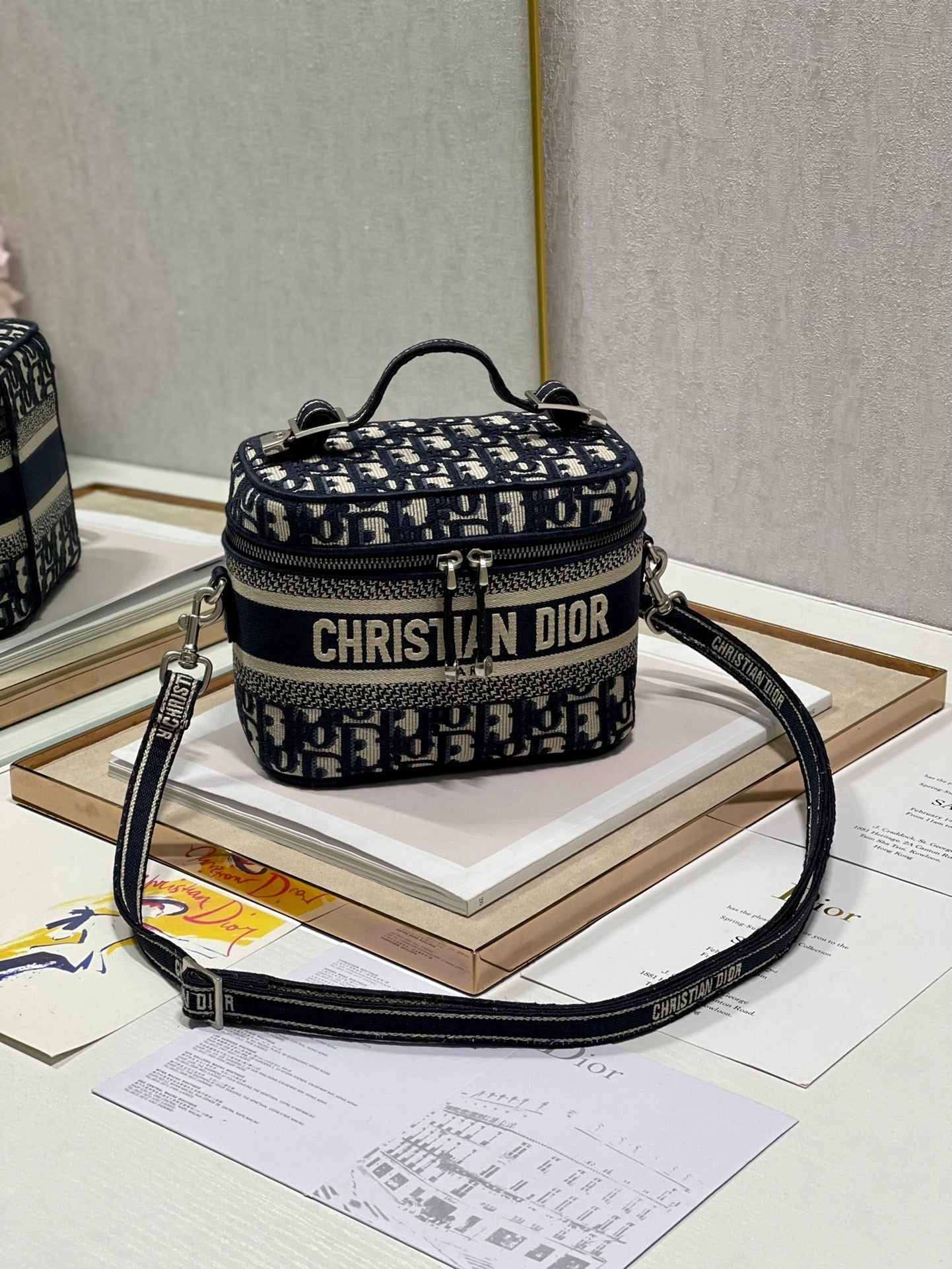 Alternative view of Dior Vanity Series Black Oblique Jacquard Bag