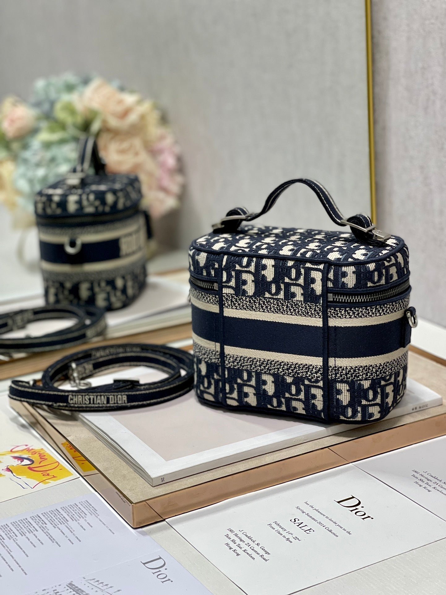 Dior Vanity Series Black Oblique Jacquard Bag - Image 5