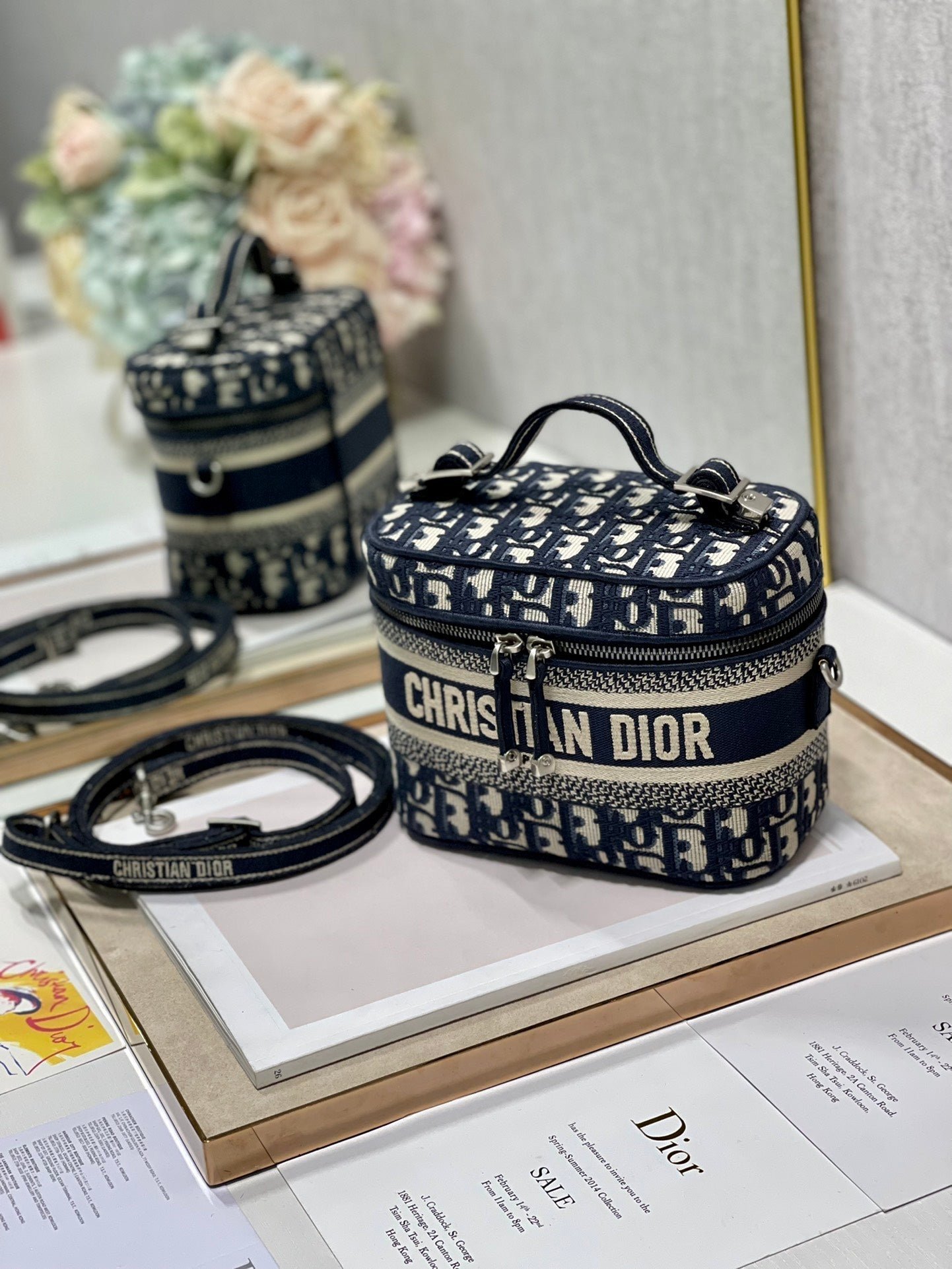 Dior Vanity Series Black Oblique Jacquard Bag - Image 3