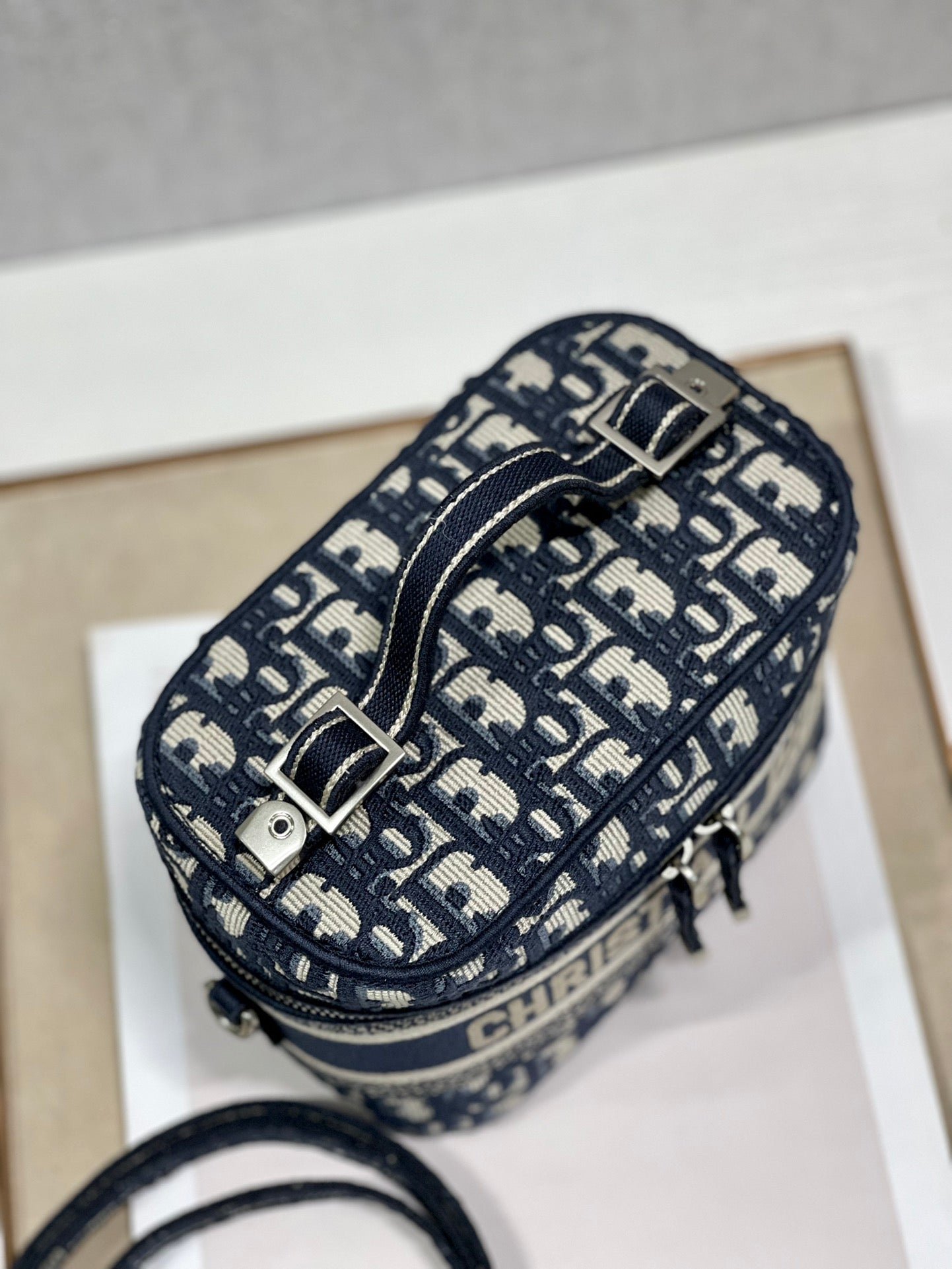 Dior Vanity Series Black Oblique Jacquard Bag - Image 8