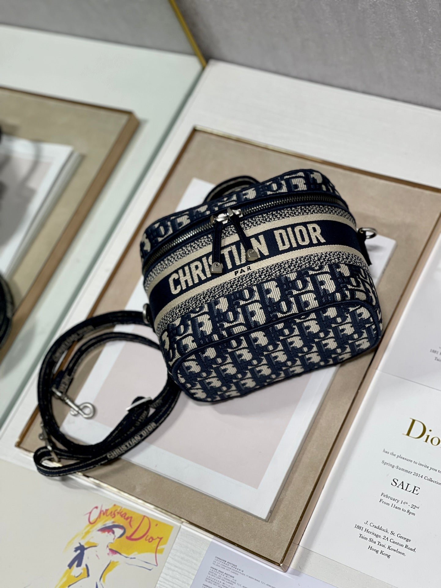 Dior Vanity Series Black Oblique Jacquard Bag - Image 6