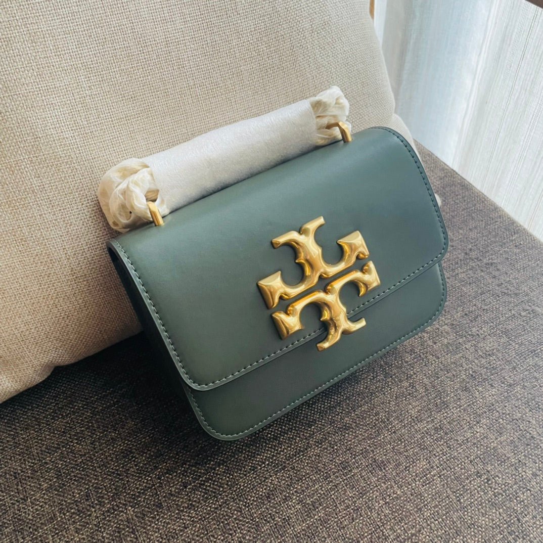 Celine Triomphe Box 18 Green Calfskin Bag