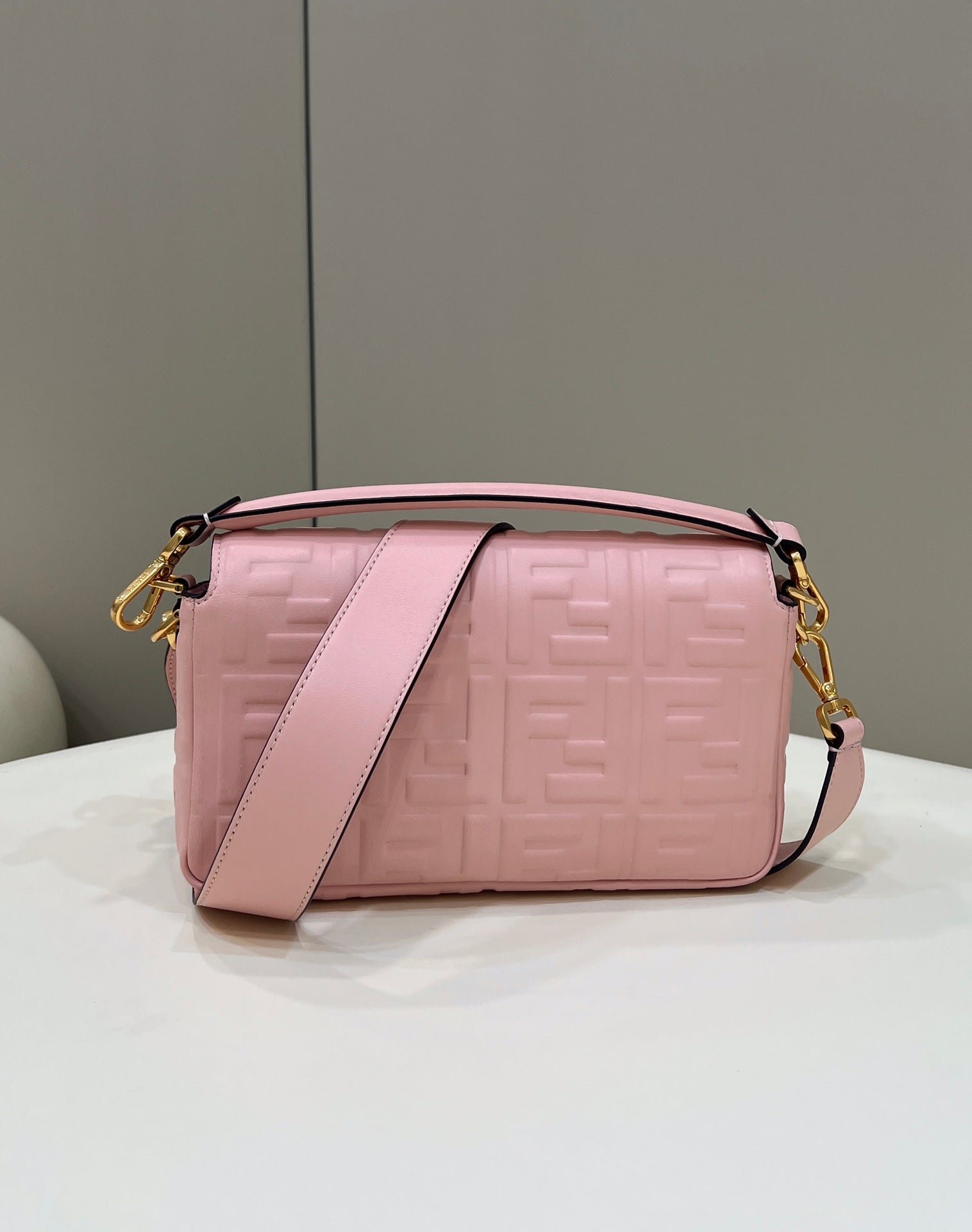 Alternative view of Fendi Baguette 27 Light Pink Soft Lambskin