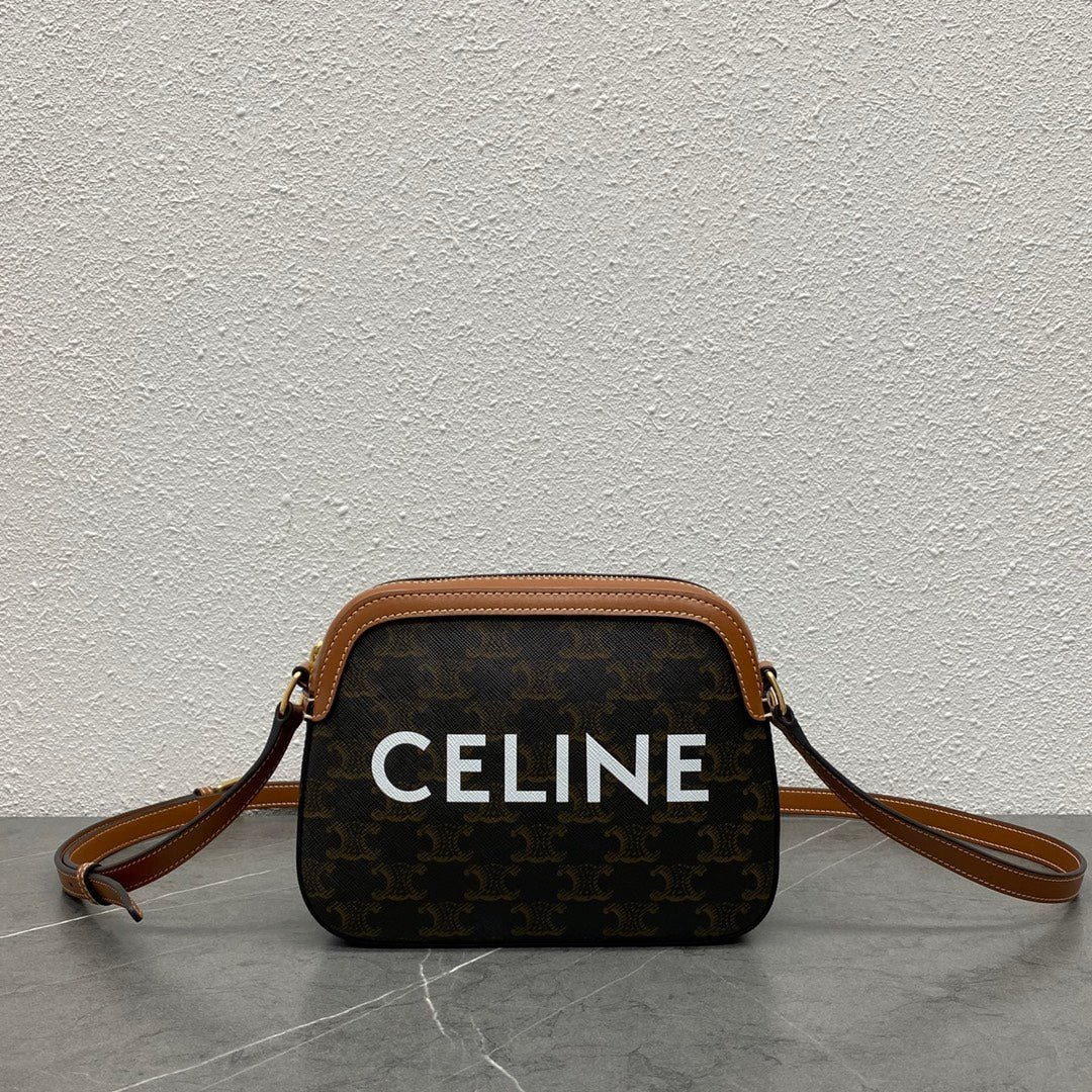 Celine Camera Bag 20 Logo Canvas