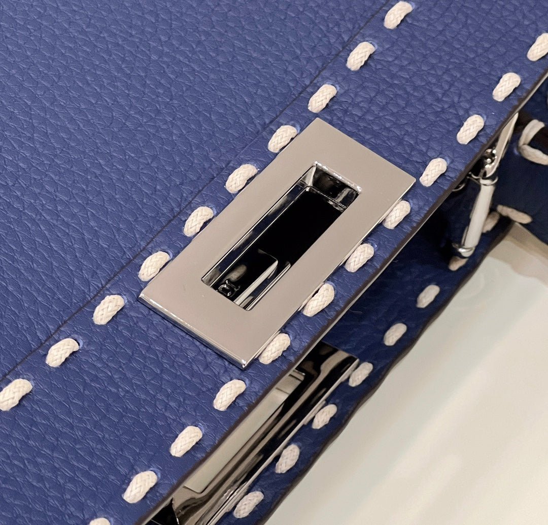 Fendi Peekaboo Iseeu 33cm Navy Blue Calfskin - Image 6