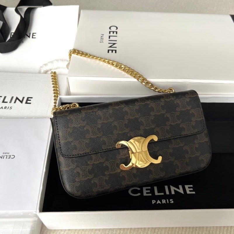Celine Triomphe 20 Printed Chain Bag