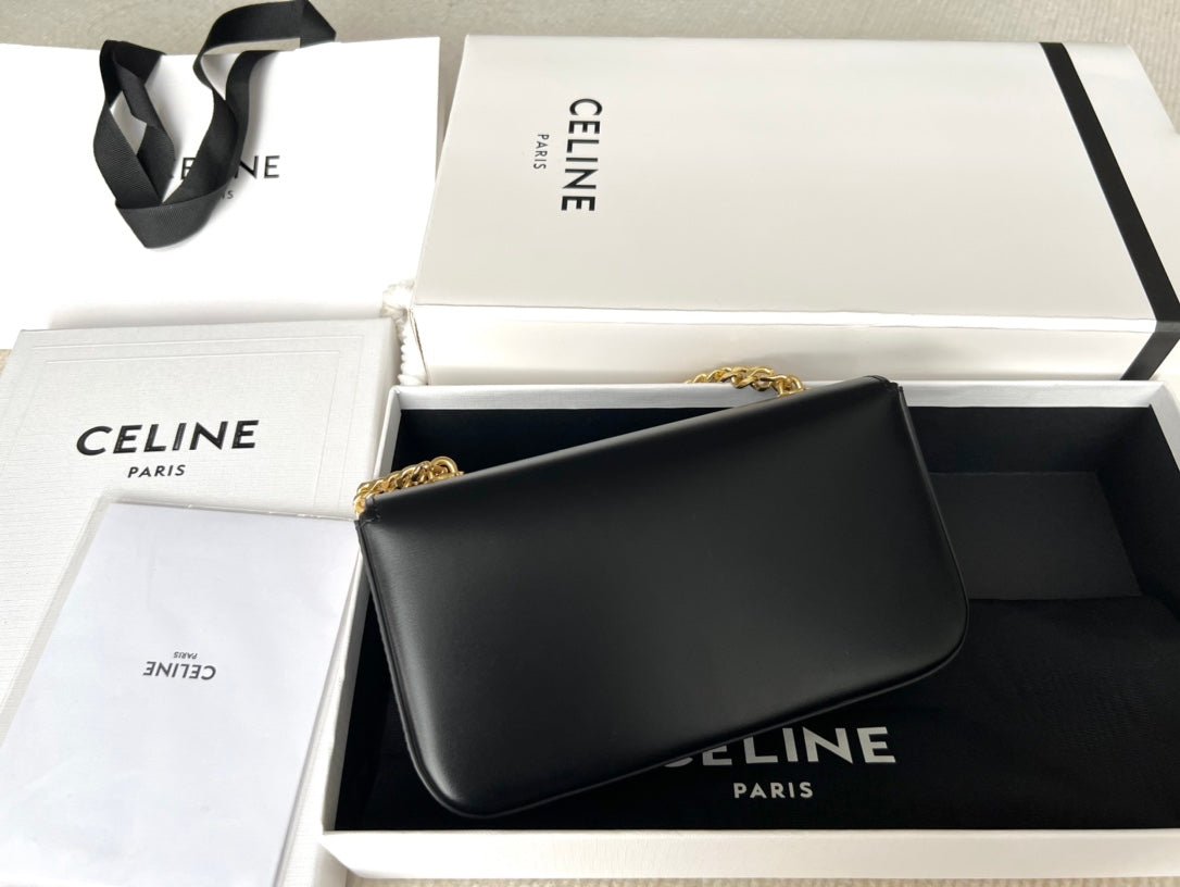 Alternative view of Celine Triomphe 20 Calfskin Chain Bag