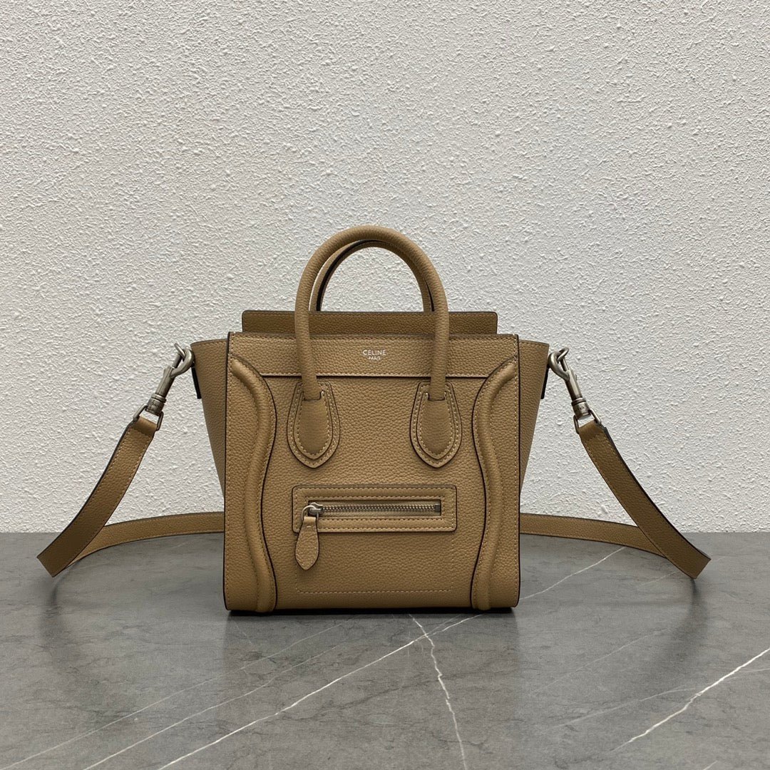 Celine Luggage Nano 20 Brown Cowhide