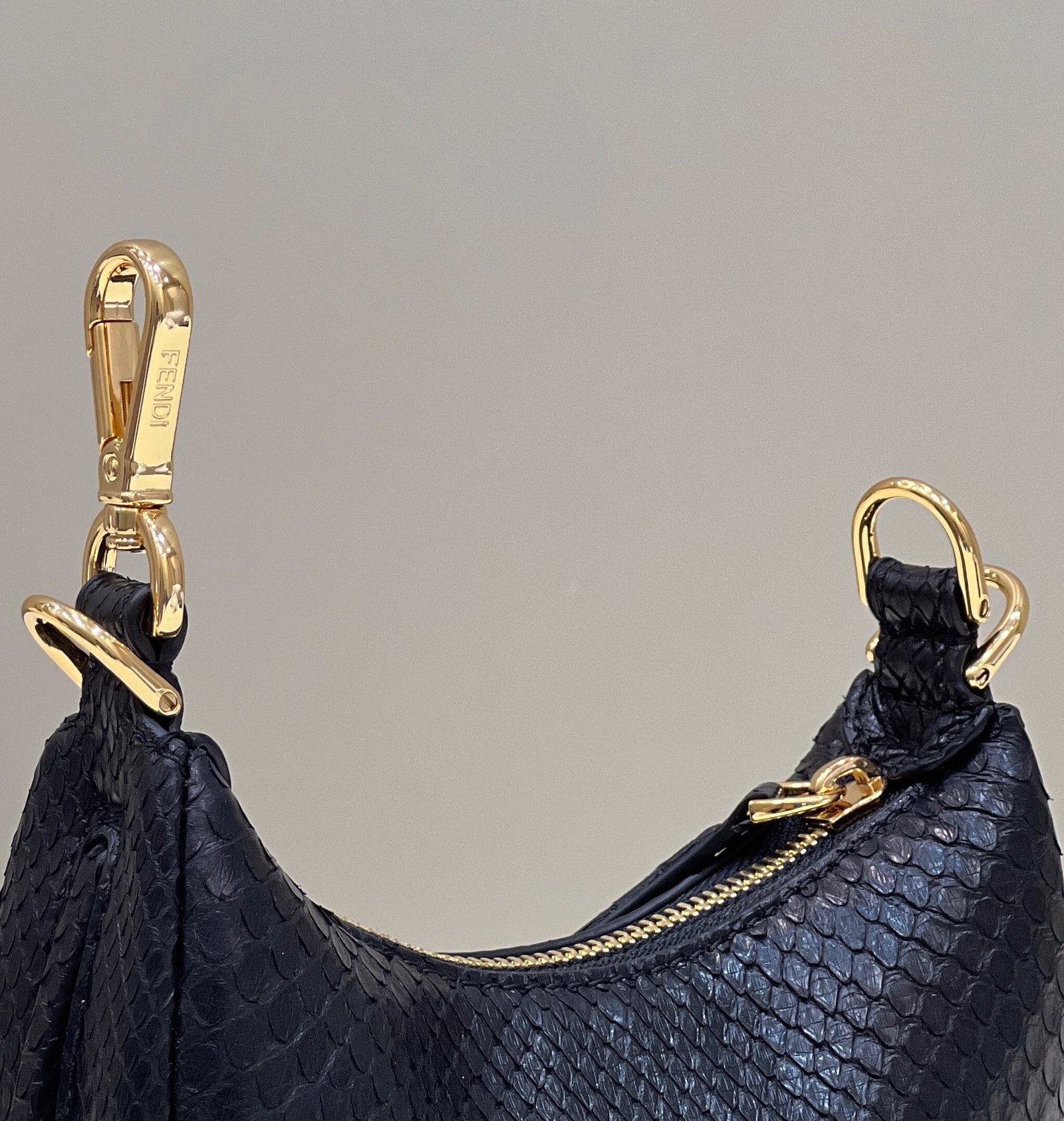 Fendi Fendigraphy Mini 16 Black Calfskin Bag - Image 7