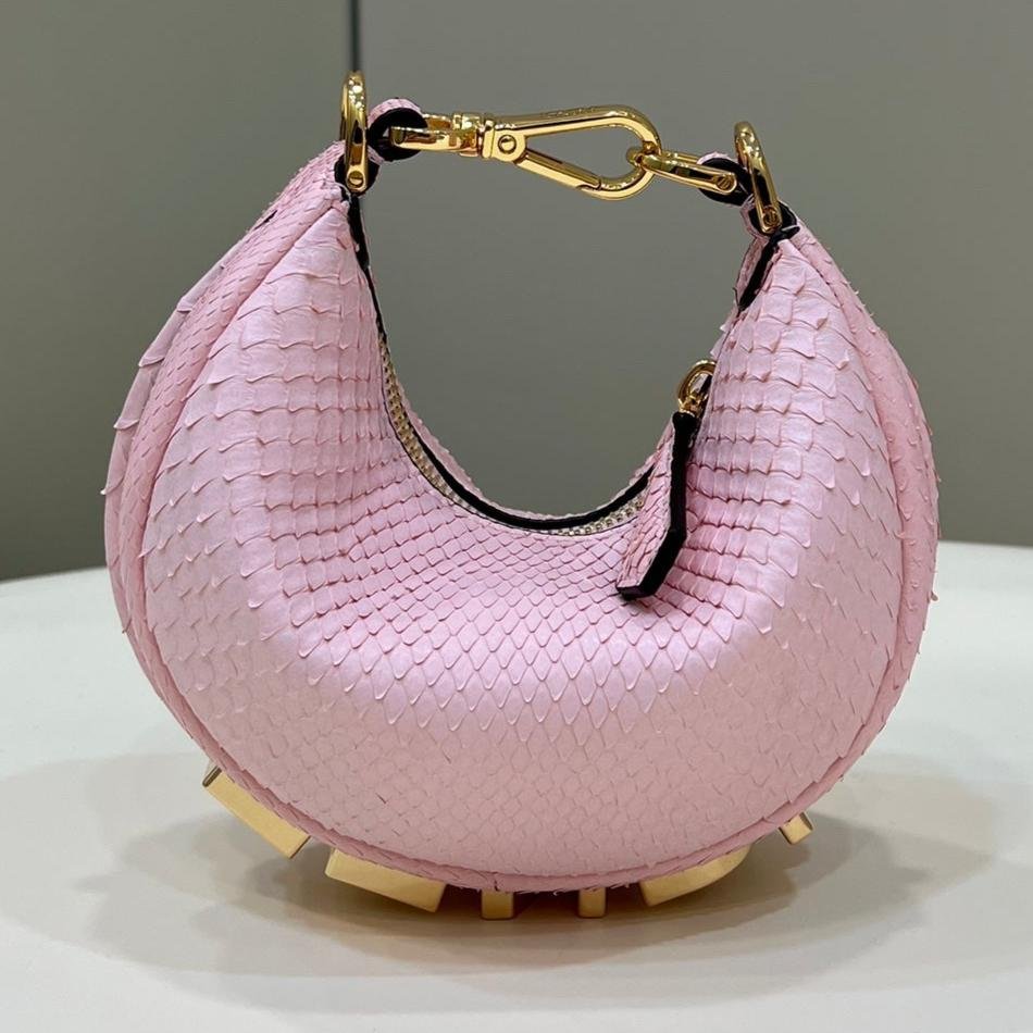 Fendi Fendigraphy Mini 16 Light Pink Calfskin Bag