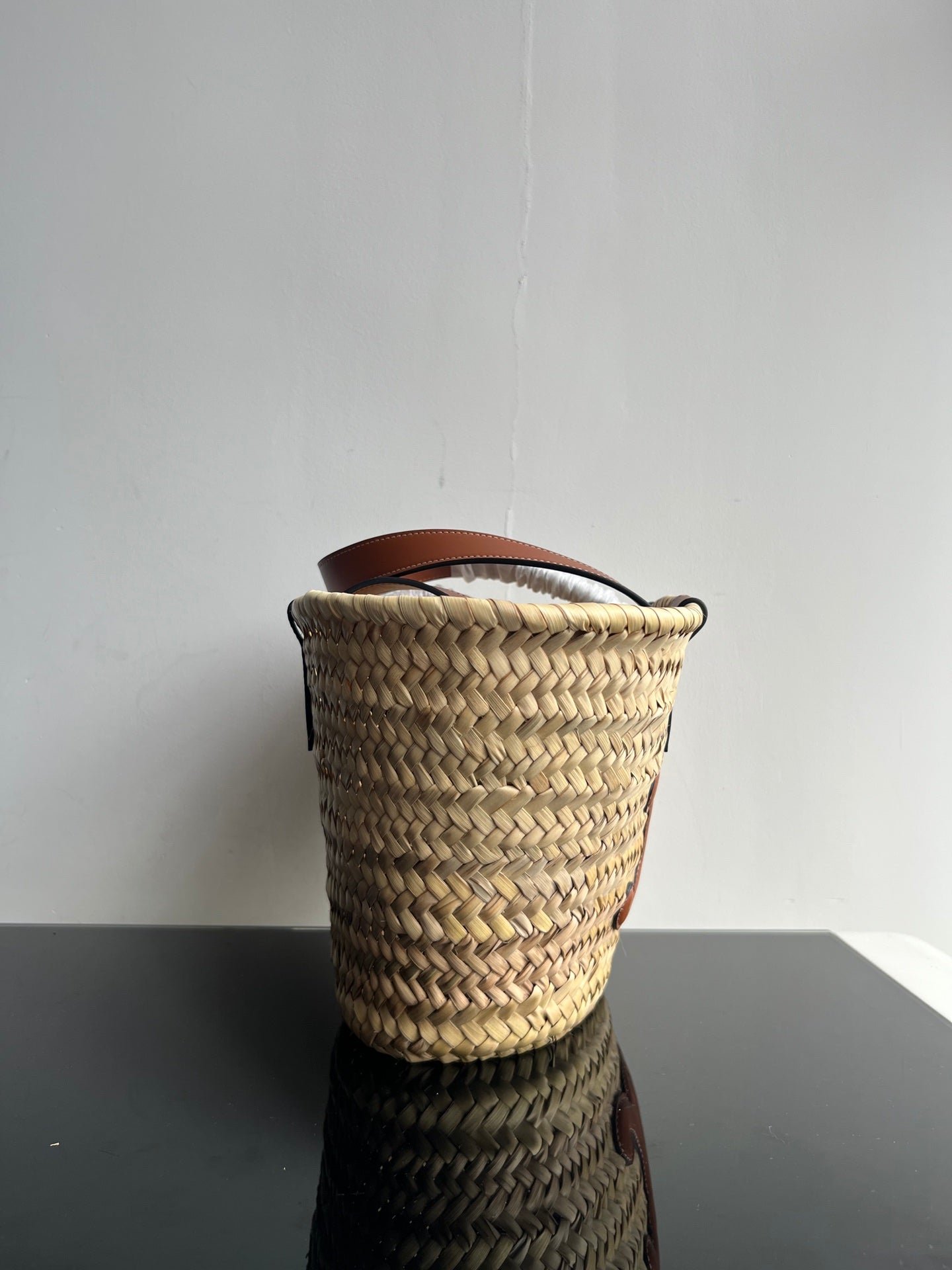 Celine Triomphe 35 Raffia Tote Bag - Image 3