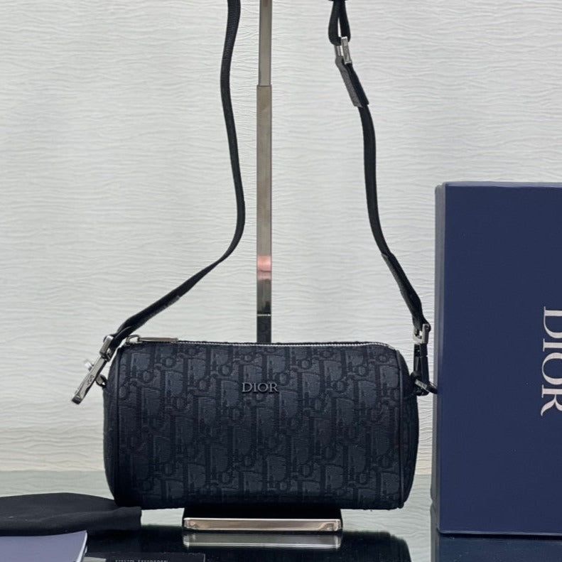 Dior Roller Round Bucket Black Oblique Bag