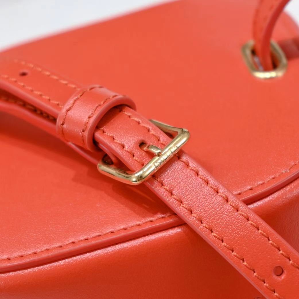 Celine Triomphe Square Orange Calfskin - Image 7
