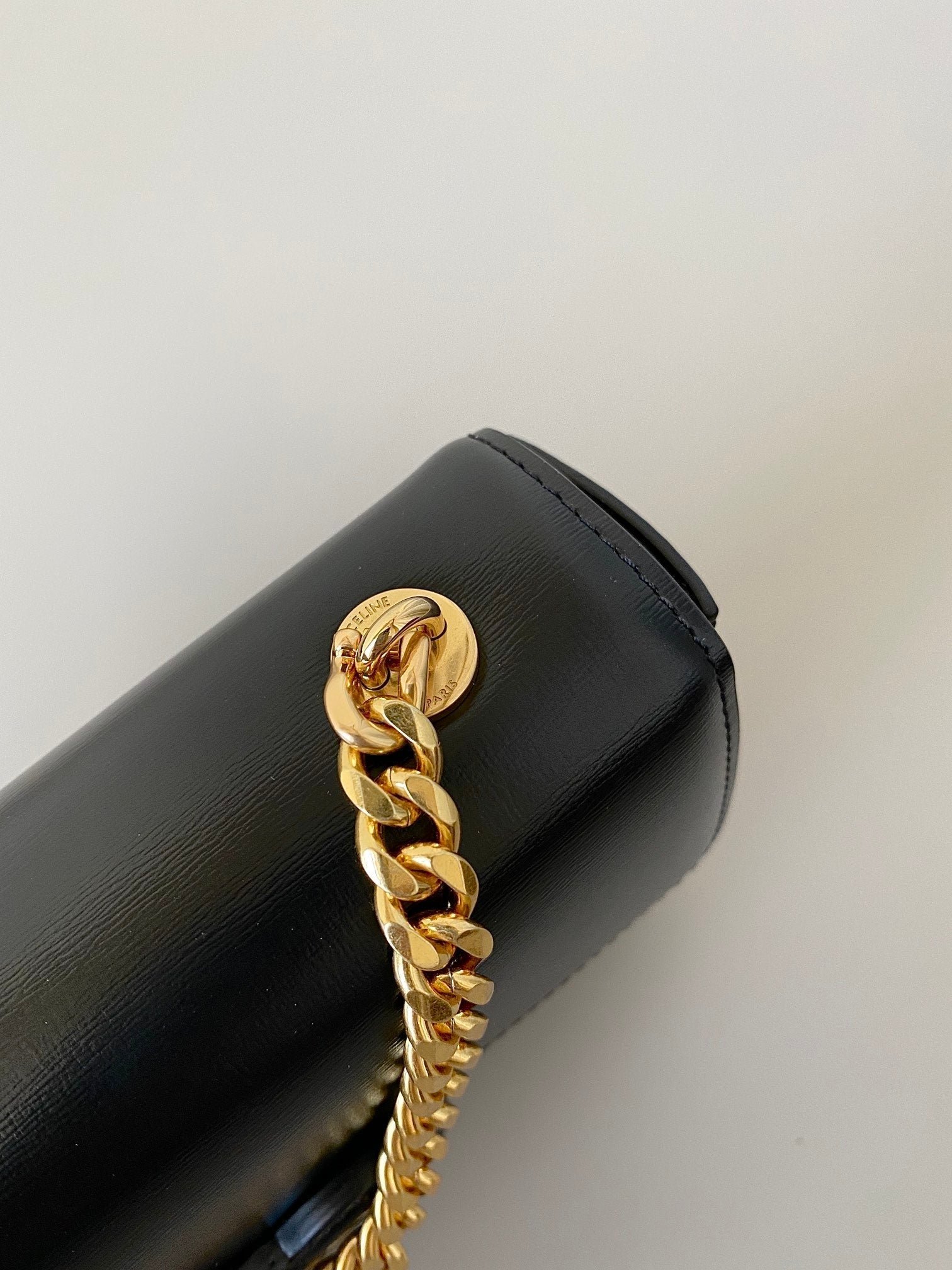 Celine Triomphe 20 Black Chain Shoulder Bag - Image 9