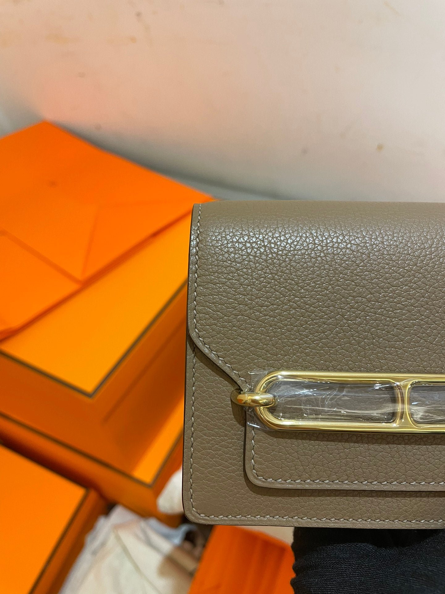 Hermès Togo Etoupe Roulis Compact Wallet - Image 4