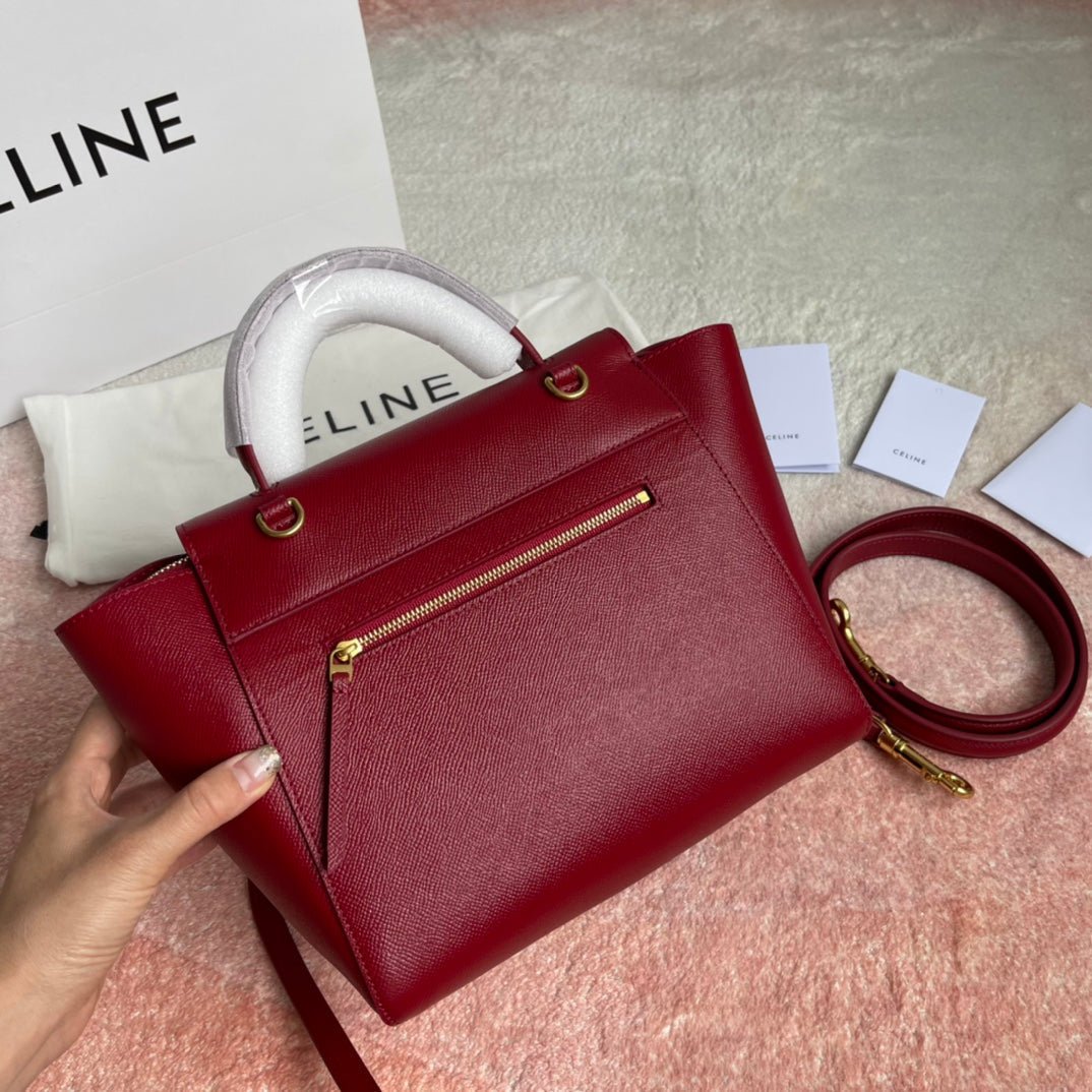 Celine Fish Bag 24 Red Cowhide - Image 3