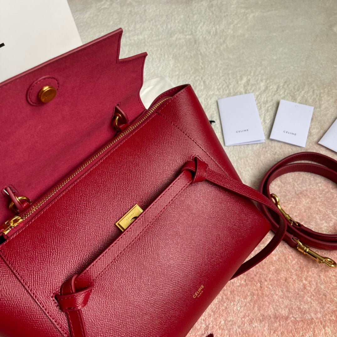 Celine Fish Bag 24 Red Cowhide - Image 4