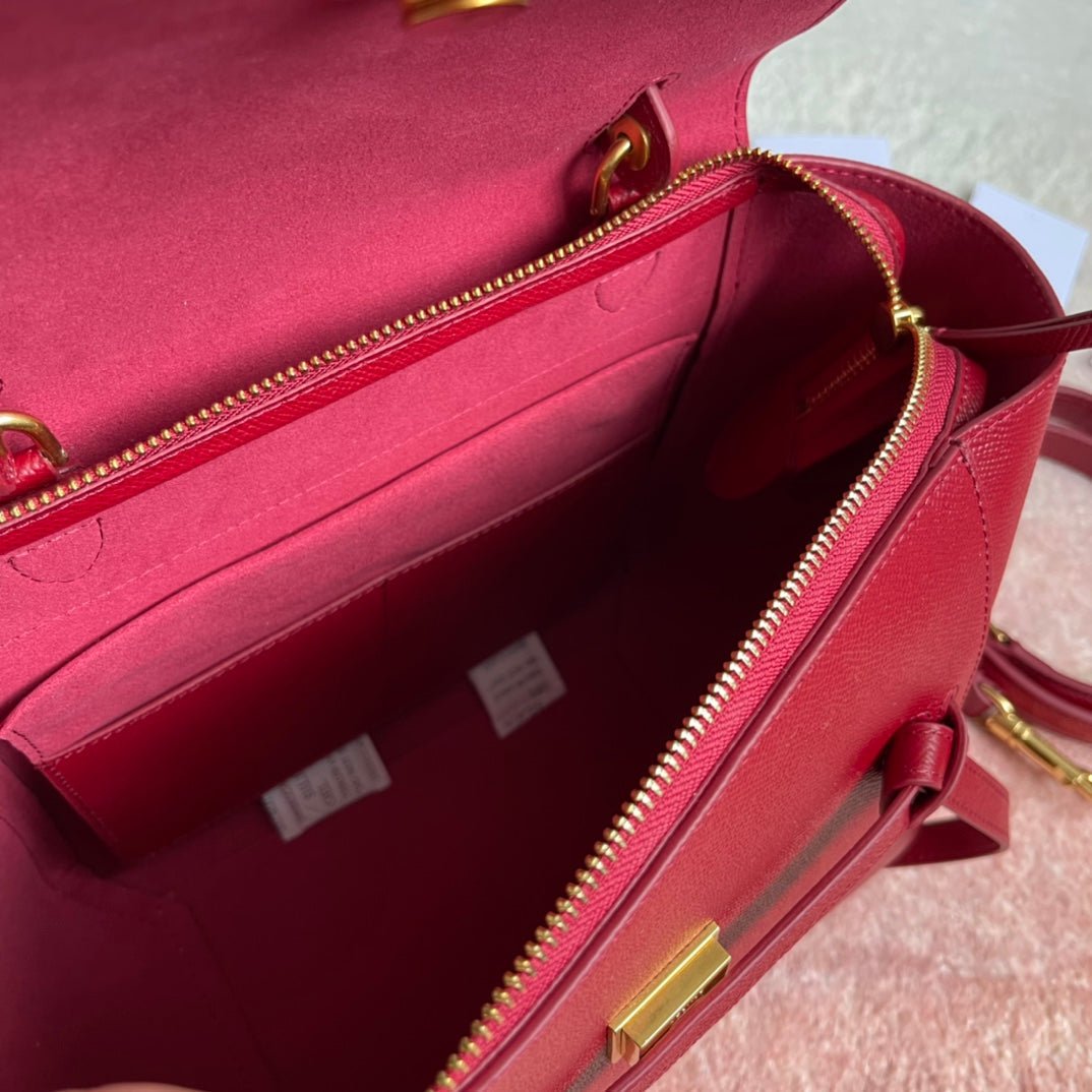 Celine Fish Bag 24 Red Cowhide - Image 7