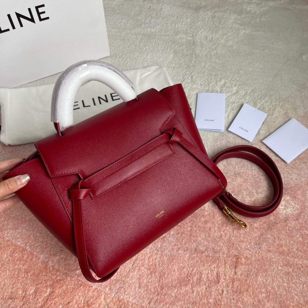 Alternative view of Celine Fish Bag 24 Red Cowhide