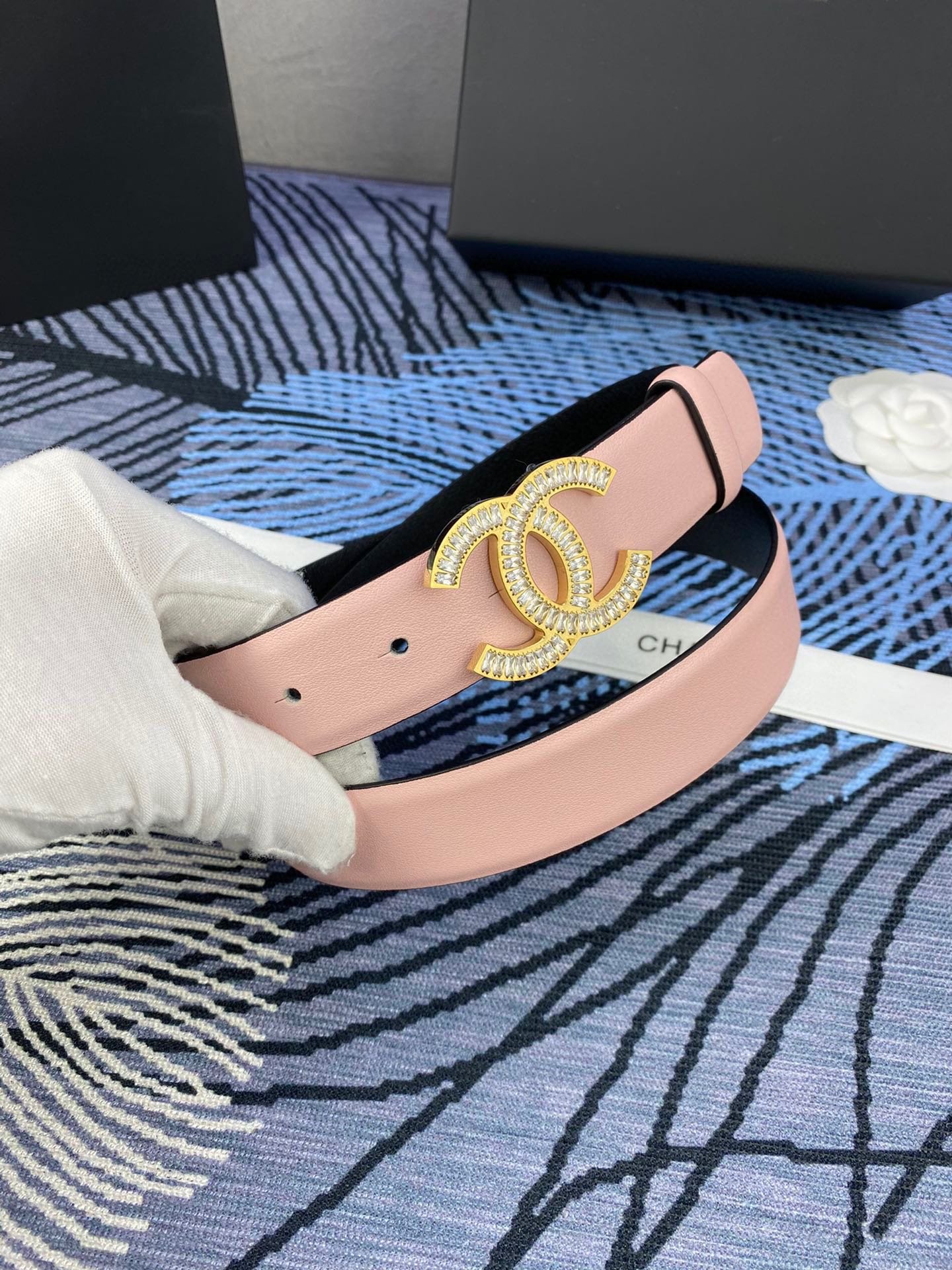 Alternative view of Chanel Pink Gold Crystal Belt