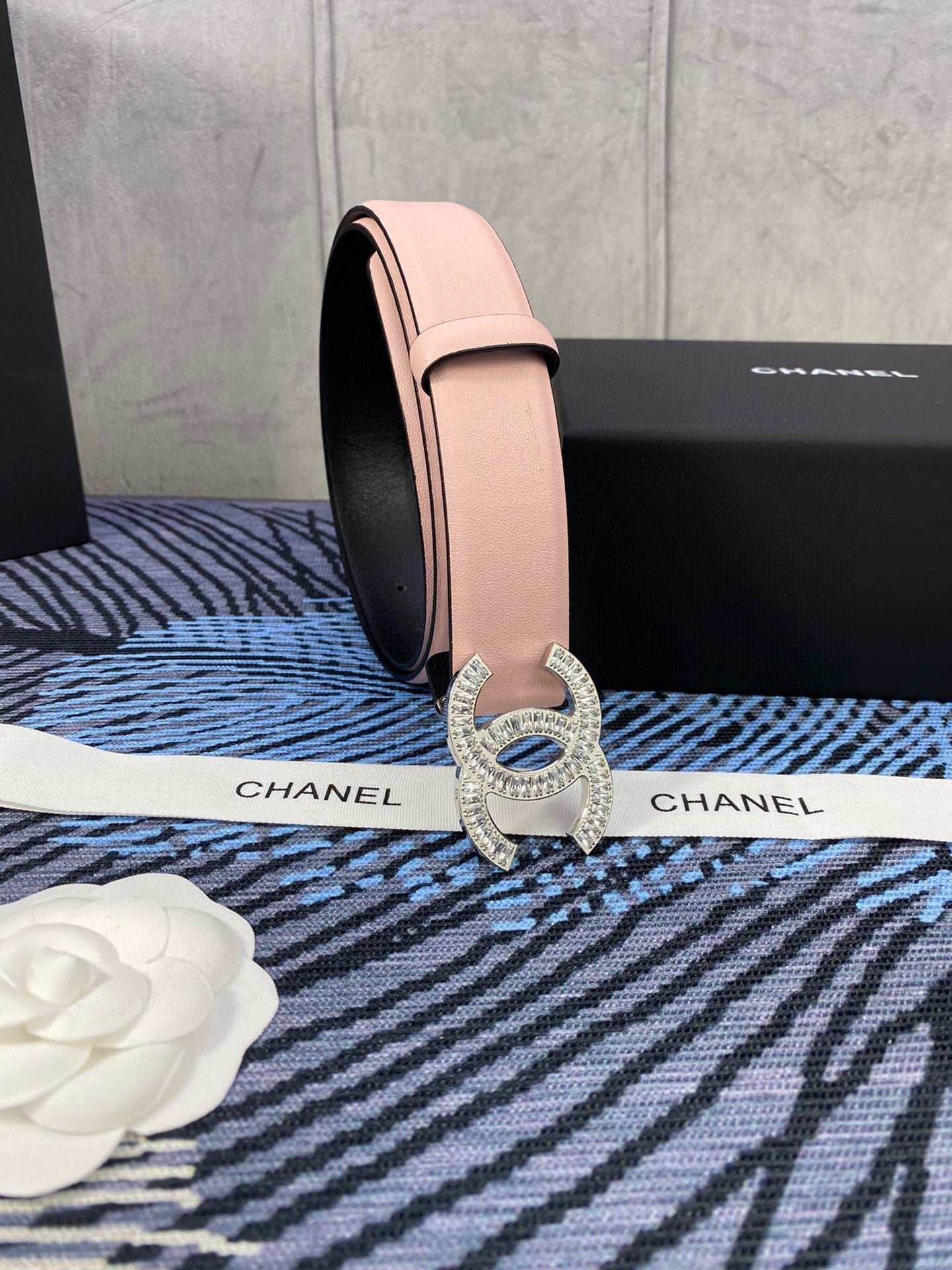 Alternative view of Chanel Pink Crystal CC Belt