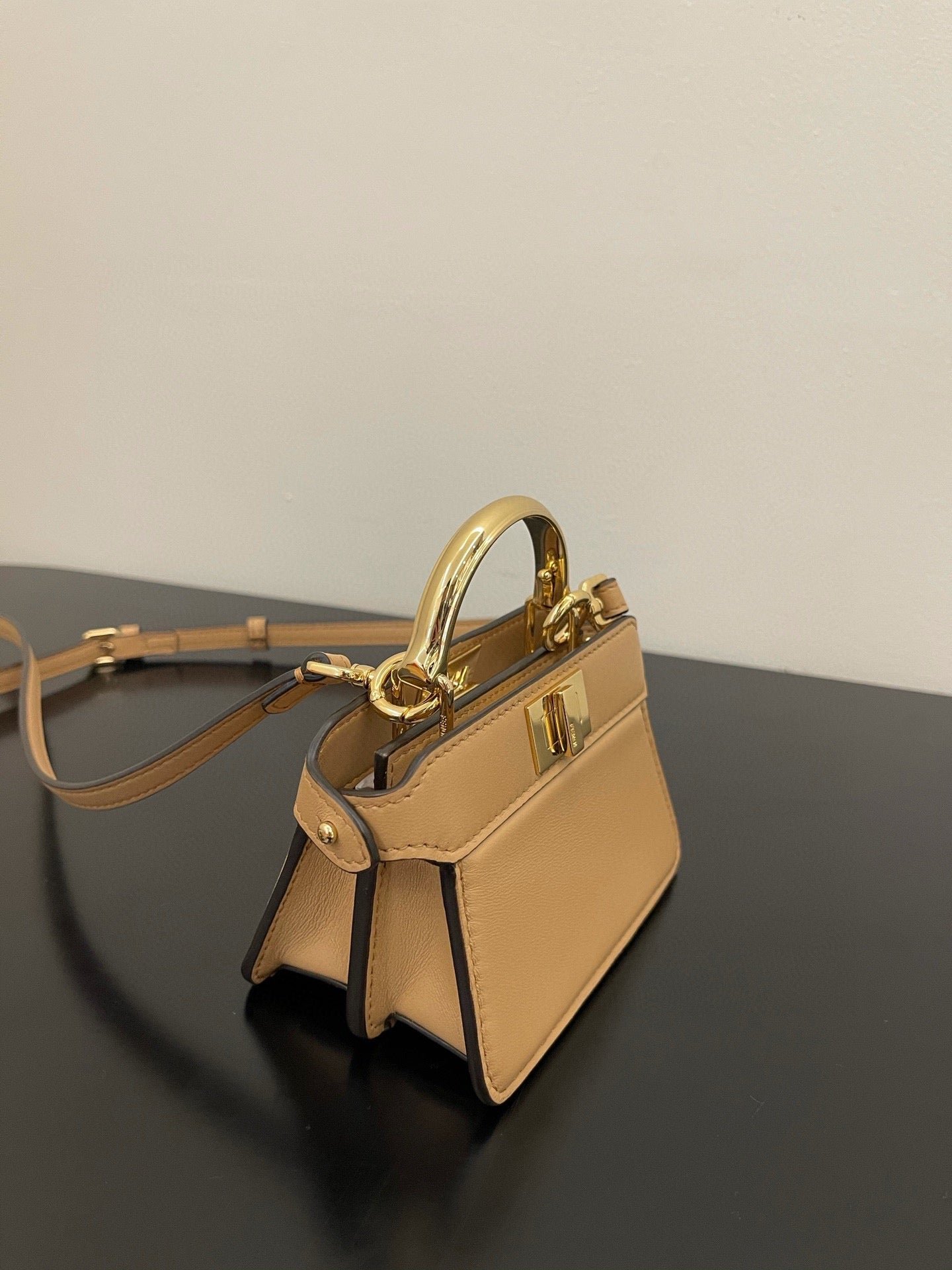 Fendi Peekaboo Iseeu Micro 12 Copper Brown Calfskin - Image 3
