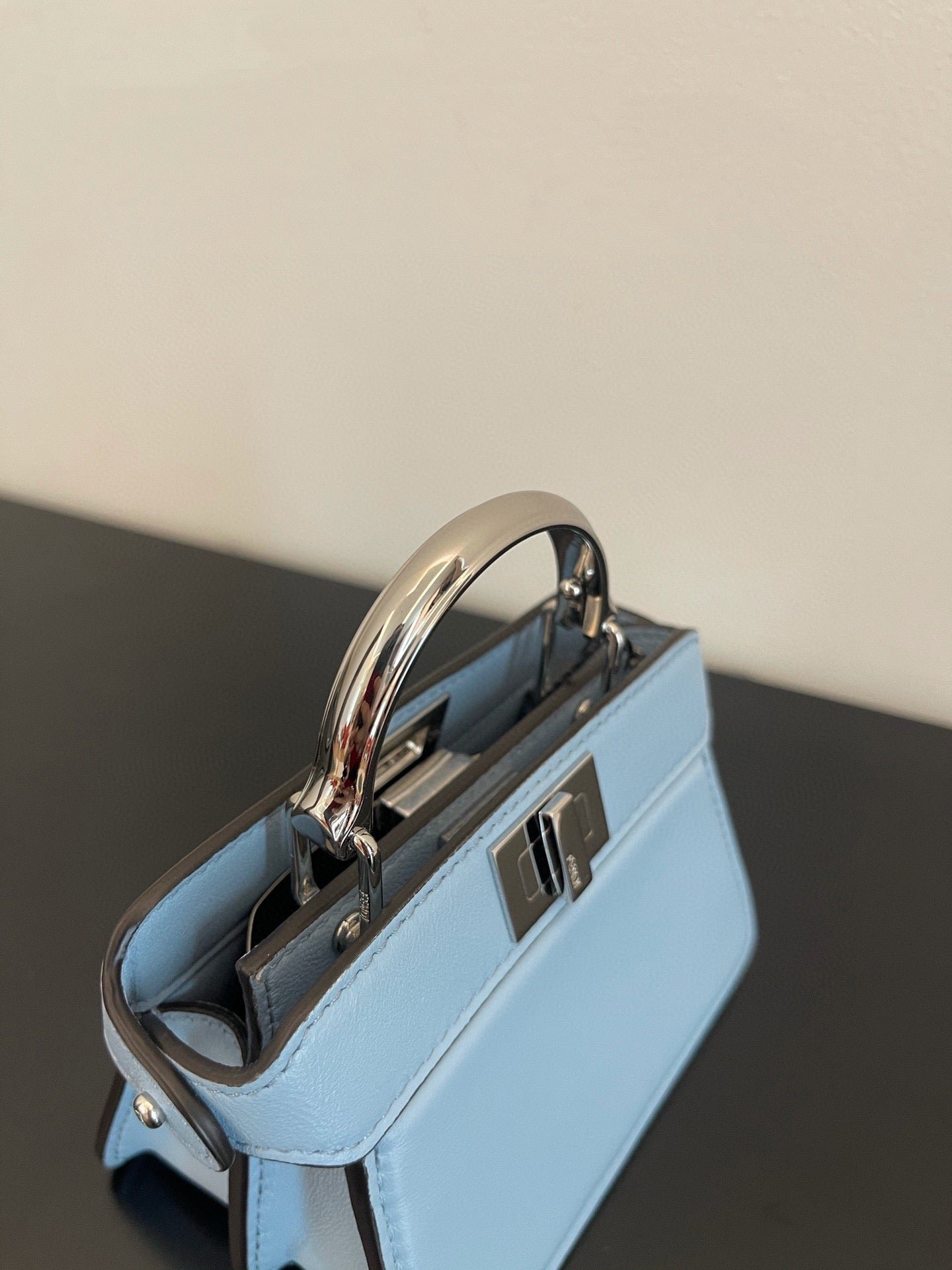 Fendi Peekaboo Iseeu Micro 12 Light Blue Calfskin - Image 4