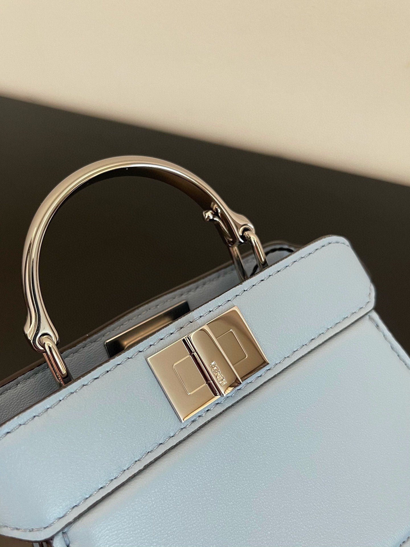 Fendi Peekaboo Iseeu Micro 12 Light Blue Calfskin - Image 5