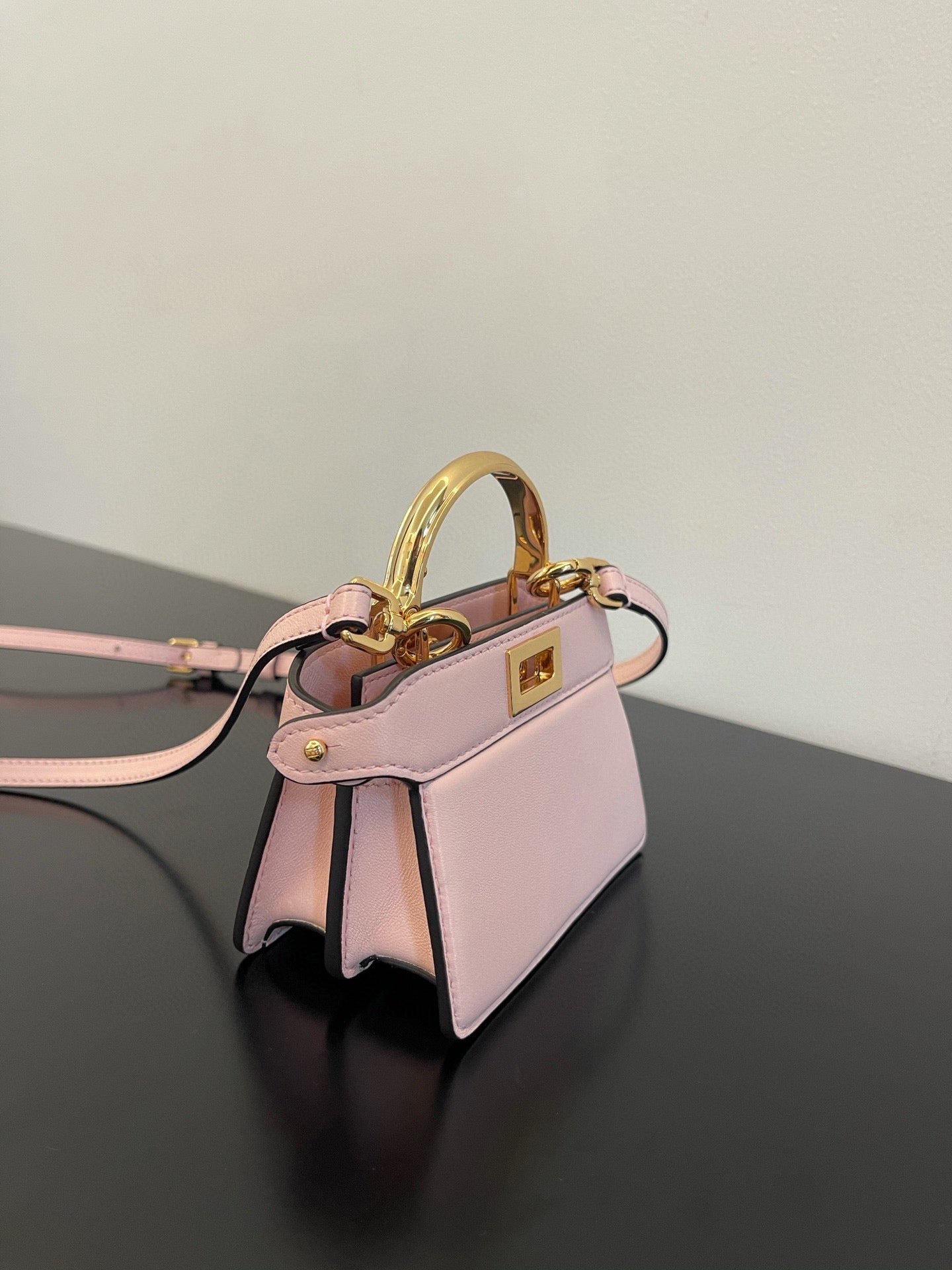 Fendi Peekaboo Iseeu Micro 12 Light Pink Calfskin - Image 3
