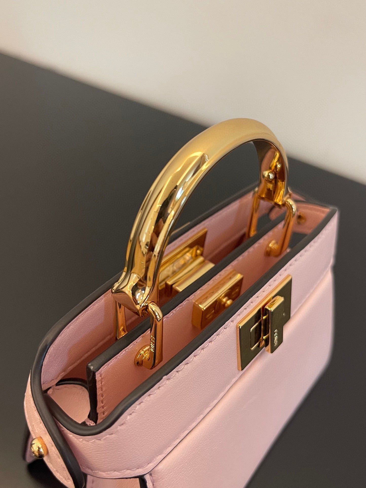 Fendi Peekaboo Iseeu Micro 12 Light Pink Calfskin - Image 6