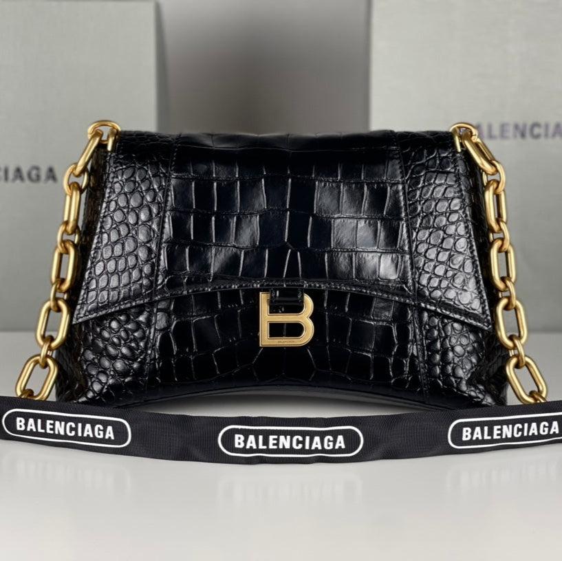 Balenciaga Downtown 29cm Croc Calfskin
