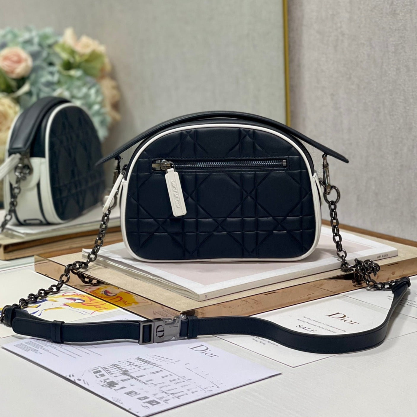 Dior Vibe Hobo 22 Black Calfskin Crossbody