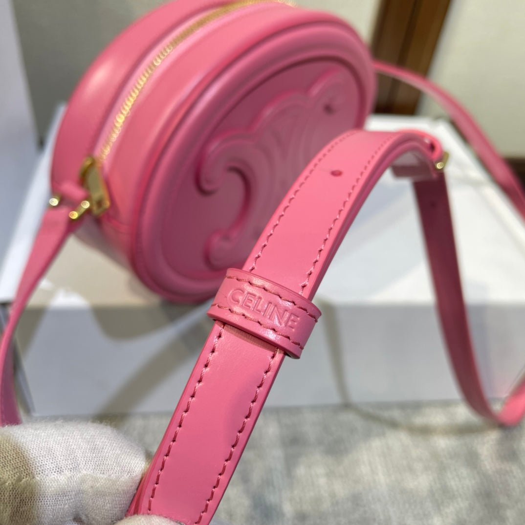 Celine Oval 20 Pink Calfskin Bag - Image 5