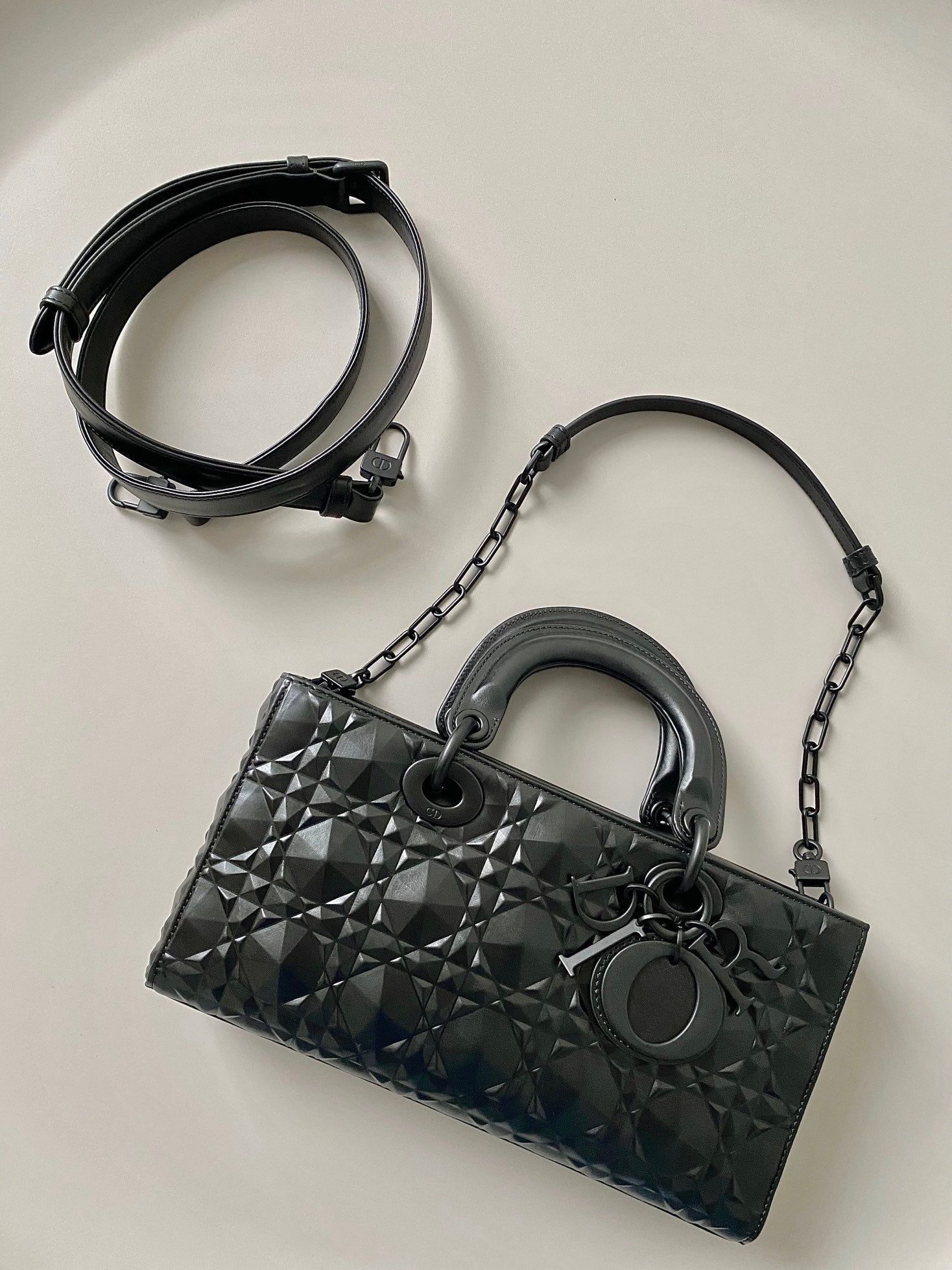 Dior Medium D-Joy 26 Black Cannage Calfskin Bag - Image 2