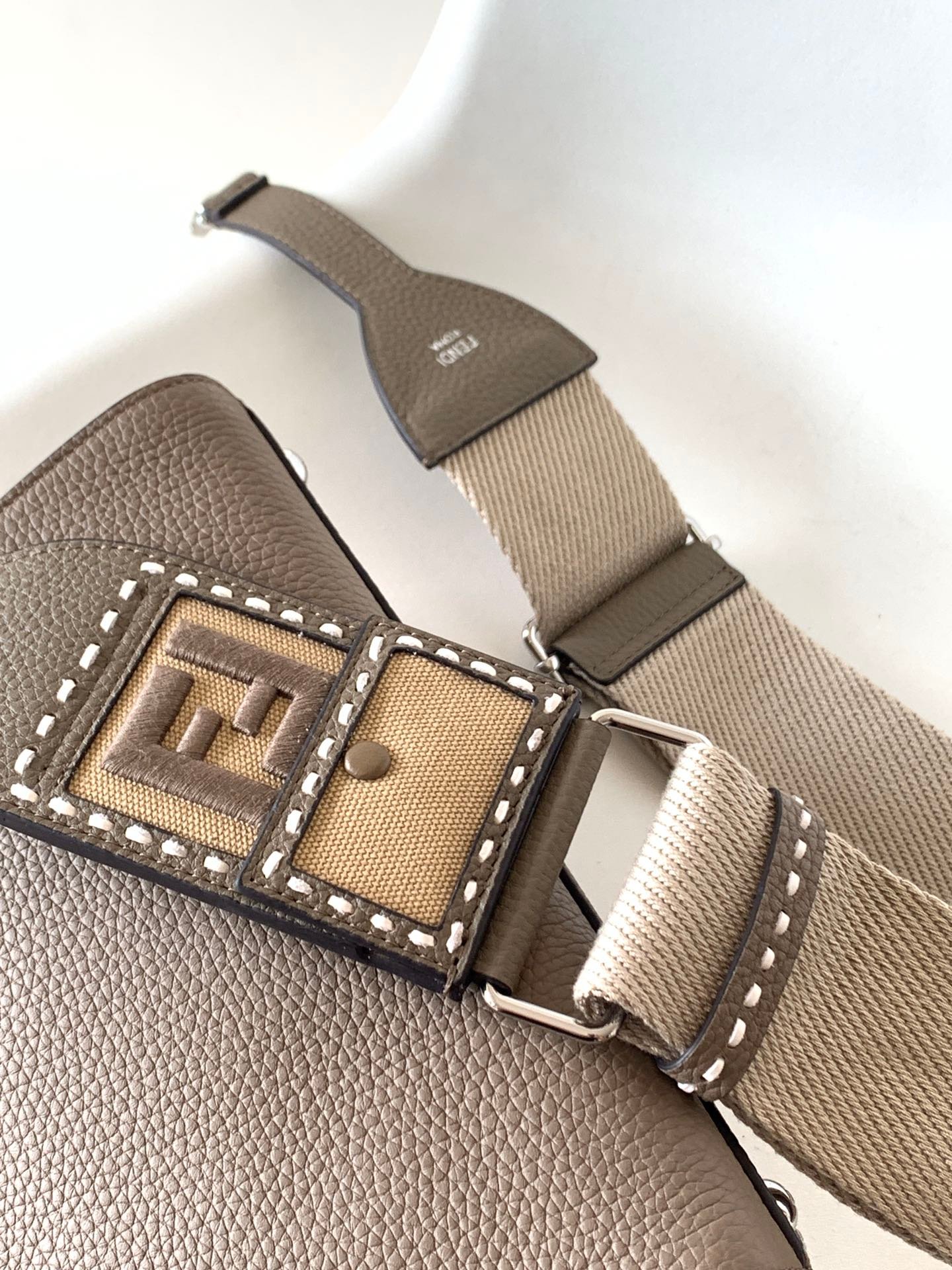 Fendi Peekaboo Mini Selleria 23cm Brown Calfskin - Image 8